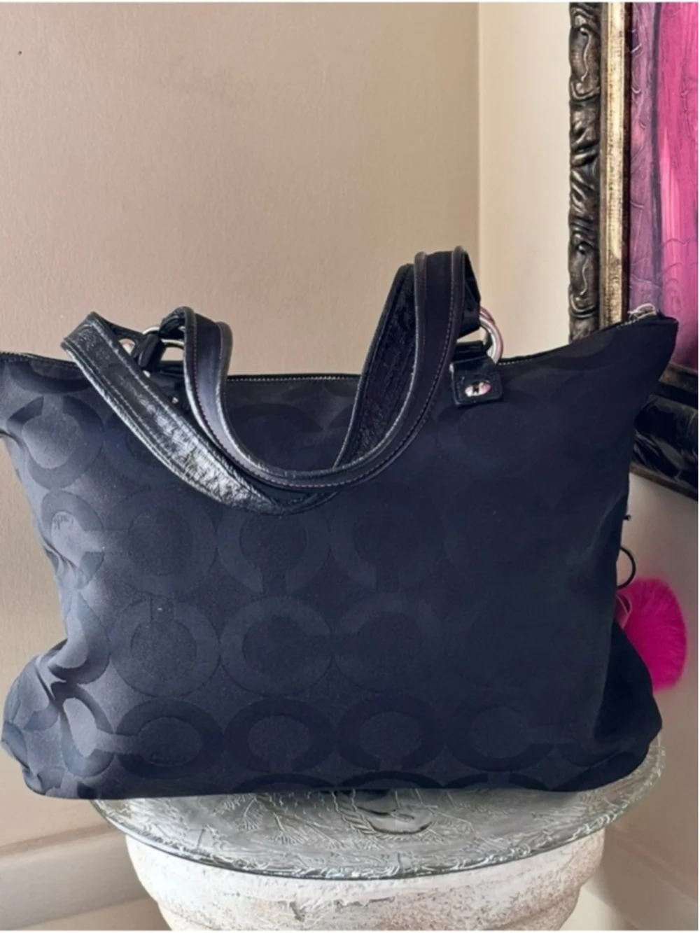 Coach black signature